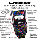 Crutcheze Crutch Bag - Black Splatter - CRUTCH-Bags