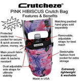 CRUTCHEZE CRUTCH BAG - PINK HIBISCUS - CRUTCH-Bags