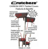 CRUTCHEZE CRUTCH PADDED COVERS - CARBON GREY - CRUTCH-Padsn Grips