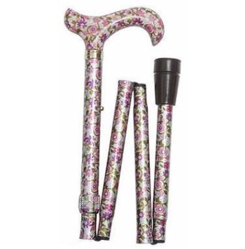 FOLDING CANE FLORAL-PINK FLORAL - CANES