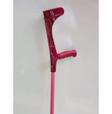 KOWSKY FOREARM (ELBOW) CRUTCHES Multi Color (Pair) - Blackberry with Pink Tubing - CRUTCHES-Forearm