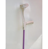 KOWSKY FOREARM CRUTCHES OPEN CUFF Light Grey Tops with Color - Purple - CRUTCHES-Forearm
