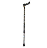 ORTHOPEDIC-ADJUSTABLE PALM GRIP- BLACK FLORAL - CANES