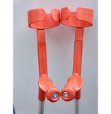 Rebotec Safe-In Forearm Crutches Anatomic Soft Grip - Red - CRUTCHES-Forearm
