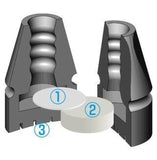 Tornado Crutch Tips with Shock Absorbing Gel Core (Pair) - TIPS / FERRULES