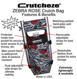CRUTCHEZE CRUTCH BAG - ZEBRA ROSE - CRUTCH-Bags