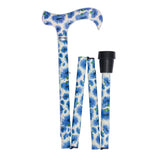 FOLDING CANE FLORAL-BLUE CORNFLOWER - NEW ARRIVALS