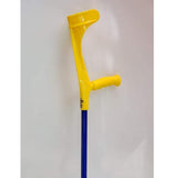 KOWSKY FOREARM (ELBOW) CRUTCHES Multi Color (Pair) - Yellow with Brilliant Blue Tubing - CRUTCHES-Forearm