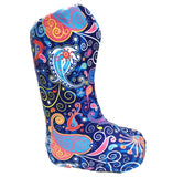 My Recovers WALKING BOOT COVER High Top Zippered Back BRIGHT PAISLEY - SMALL - BOOT COVERS