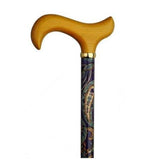 WOOD CANE- PURPLE PAISLEY - xSALEx