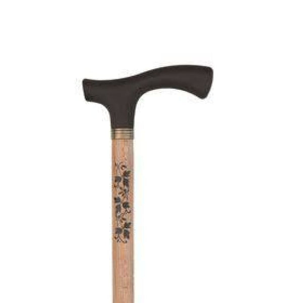 Wood Soft Touch Handle Crutch, Leaf Design Cool Crutches by Jackie