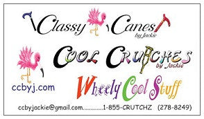 Cool Crutches by Jackie, Classy Canes by Jackie,  ccbyj.com