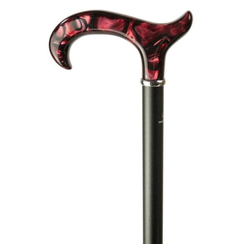 ADJUSTABLE CANE - ACRYLIC RUBY MARBLE