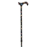 ADJUSTABLE CANE - GARDEN PARTY-Black Floral - CANES