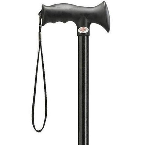 BLACK OVERMOLD ERGONOMIC GRIP ADJUSTABLE CANE