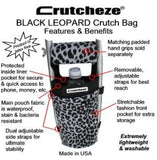 CRUTCHEZE CRUTCH BAG - BLACK LEOPARD - CRUTCH-Bags