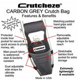 CRUTCHEZE CRUTCH BAG - CARBON GREY - CRUTCH-Bags