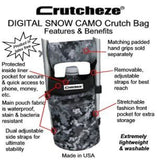 CRUTCHEZE CRUTCH BAG - DIGITAL SNOW CAMO - CRUTCH-Bags