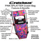 CRUTCHEZE CRUTCH BAG - PINK SPLATTER - CRUTCH-Bags