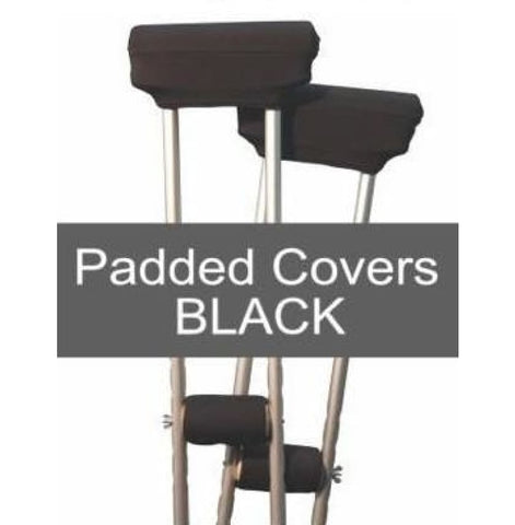 CRUTCHEZE CRUTCH PADDED COVERS - BLACK