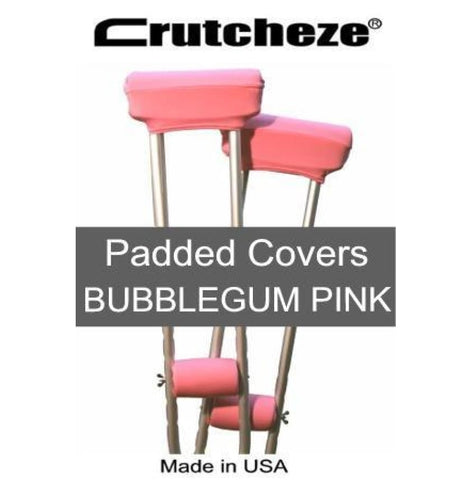 CRUTCHEZE CRUTCH PADDED COVERS - BUBBLEGUM PINK