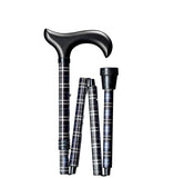 DELUXE FOLDING CANE-GREY PLAID - CANES