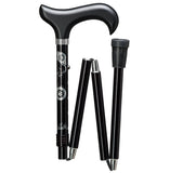 DELUXE SLIM FOLDING -RHINESTONE TATTOO - BLACK - CANES