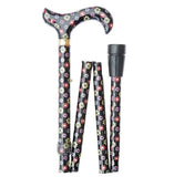 FOLDING CANE PATTERNS GALORE BLACK WITH DOTS AND DAISIES - CANES