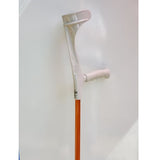 KOWSKY FOREARM CRUTCHES OPEN CUFF Light Grey Tops with Color - Metallic Orange - CRUTCHES-Forearm