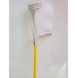 KOWSKY FOREARM CRUTCHES OPEN CUFF Light Grey Tops with Color - Yellow - CRUTCHES-Forearm