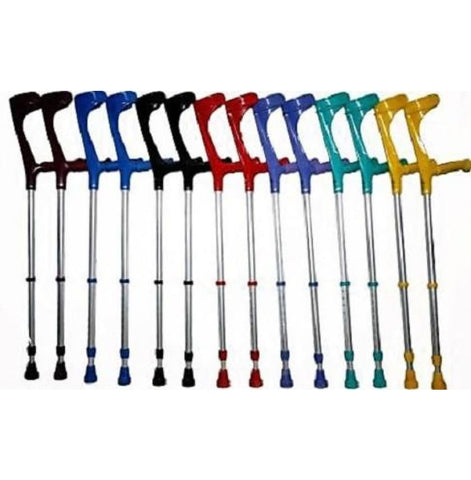 KOWSKY FOREARM CRUTCHES, OPEN CUFF, Soft Ergonomic Grip, Part Color