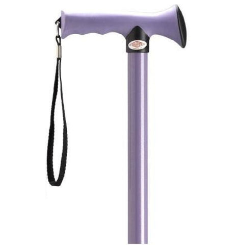 LILAC OVERMOLD ERGONOMIC GRIP ADJUSTABLE CANE