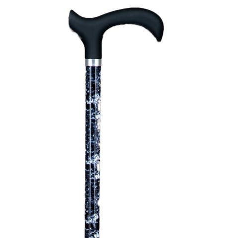 MELBOURNE ADJUSTABLE CANE - BLACK & WHITE