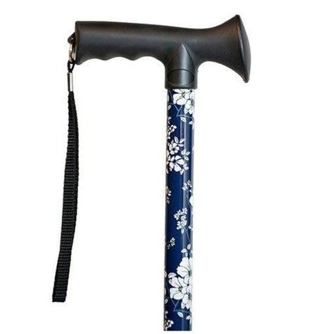 MOON FLOWER OVERMOLD ERGONOMIC GRIP ADJUSTABLE CANE