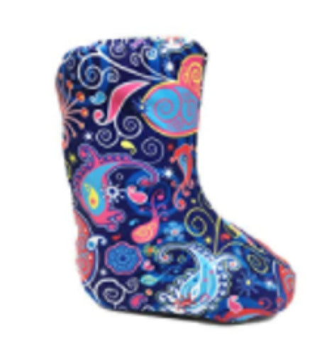 My Recovers WALKING BOOT COVER Low Top, Zippered Back, BRIGHT PAISLEY