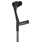 OSSENBERG FOREARM CRUTCHES OPEN CUFF - Textured Colors (Copy) - Textured Brown/Black Cuff - CRUTCHES-Forearm