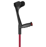 OSSENBERG FOREARM CRUTCHES OPEN CUFF - Black Tops - Metallic Red / Black Cuff - CRUTCHES-Forearm