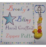 Brookys Bling Zipper Pulls for All of Your Zippers - Rubber Ducky - ACCESSORIES