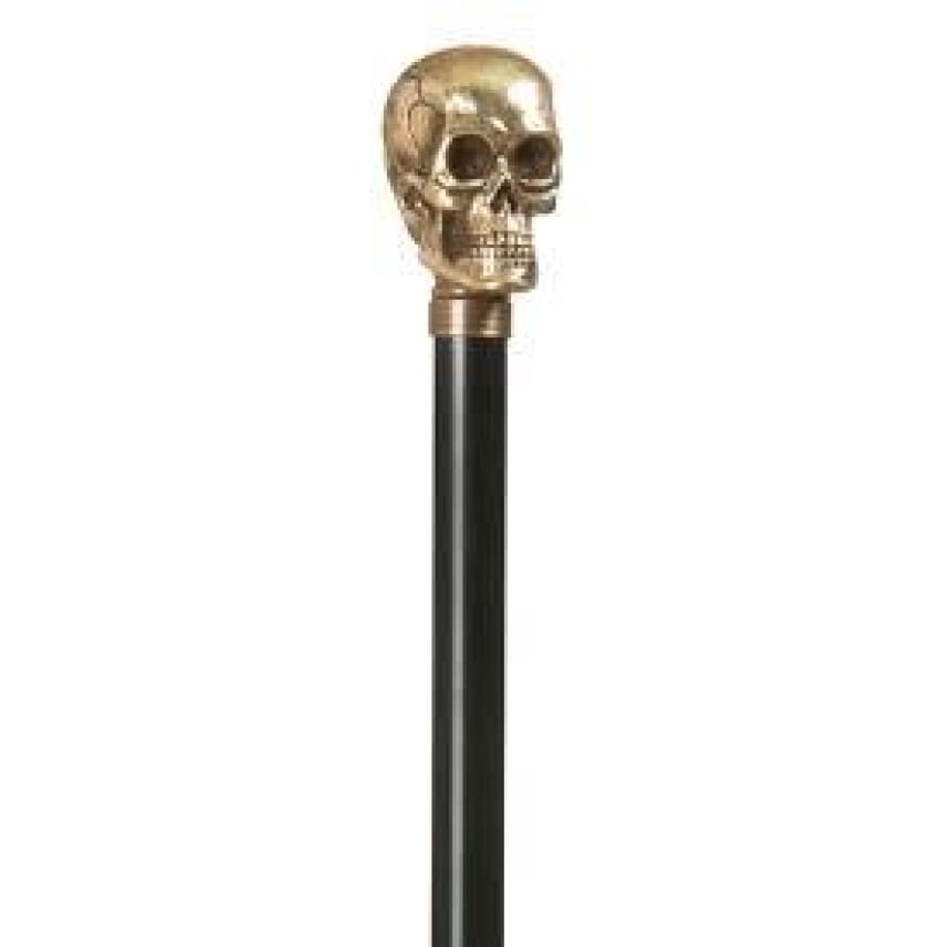 COLLECTOR CANE - GOLD COLOR SKULL CANE - CANES