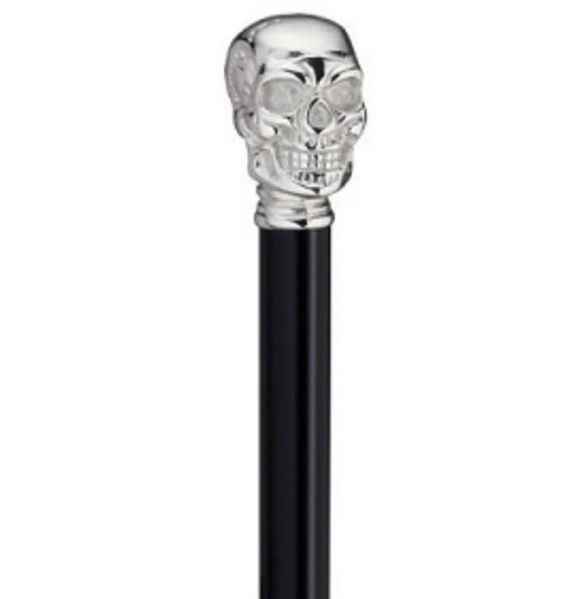 COLLECTOR CANE - SKULL CANE CHROME PLATED - CANES
