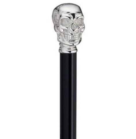 COLLECTOR CANE - SKULL CANE CHROME PLATED