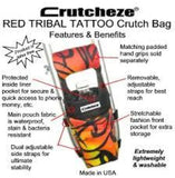 CRUTCHEZE CRUTCH BAG - RED TRIBAL TATTOO - CRUTCH-Bags