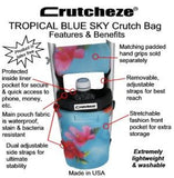 CRUTCHEZE CRUTCH BAG - TROPICAL BLUE SKY - CRUTCH-Bags