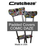 CRUTCHEZE CRUTCH PADDED COVERS - COMIC DAZE - CRUTCH-Padsn Grips