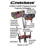 CRUTCHEZE CRUTCH PADDED COVERS - COMIC DAZE - CRUTCH-Padsn Grips