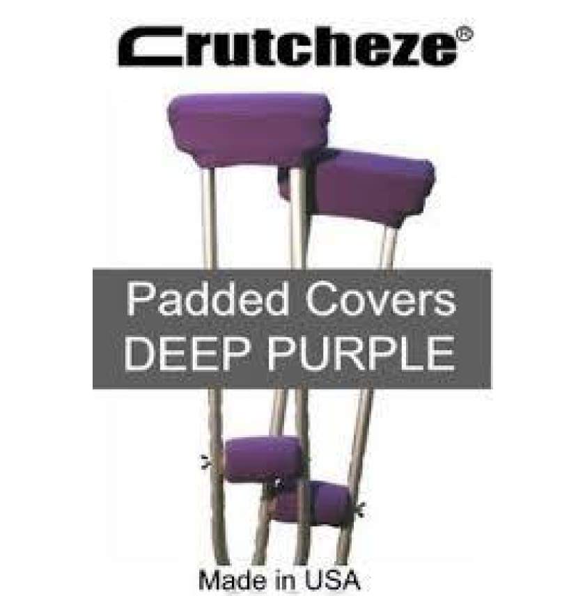 CRUTCHEZE CRUTCH PADDED COVERS - DEEP PURPLE - CRUTCH-Padsn Grips