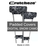 CRUTCHEZE CRUTCH PADDED COVERS - DIGITAL SNOW CAMO - CRUTCH-Padsn Grips