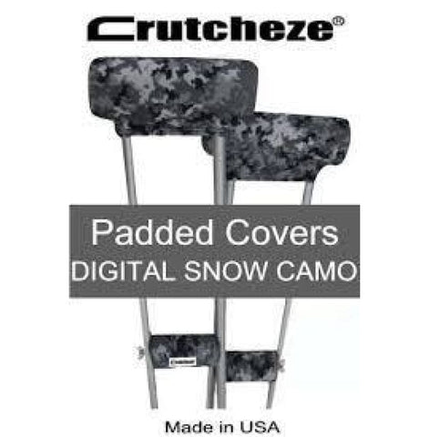 CRUTCHEZE CRUTCH PADDED COVERS - DIGITAL SNOW CAMO