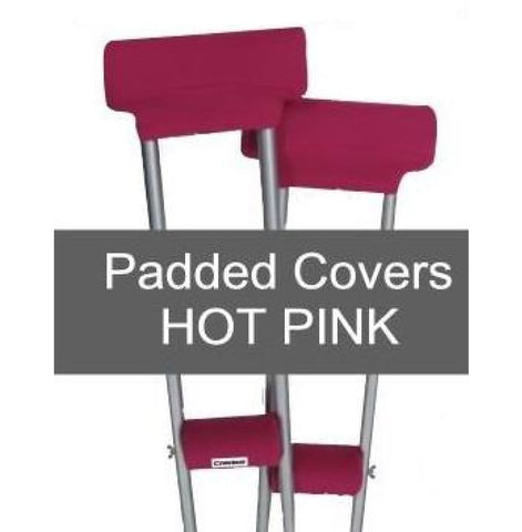 CRUTCHEZE CRUTCH PADDED COVERS - HOT PINK