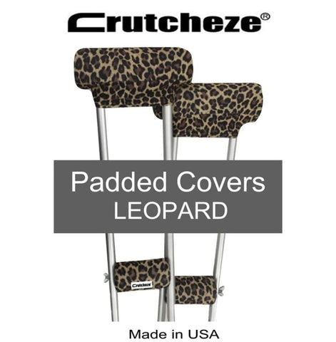 CRUTCHEZE CRUTCH PADDED COVERS - LEOPARD